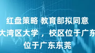 红盘策略 教育部拟同意设立大湾区大学 ，校区位于广东东莞